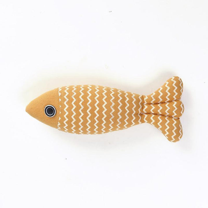 Unleash the Fun with the Linen Fish Pillow Cat Toy!