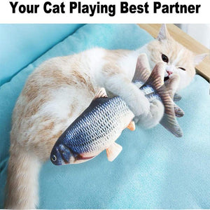 Unleash the Fun with the Electric Flipping Fish Toy for Cats