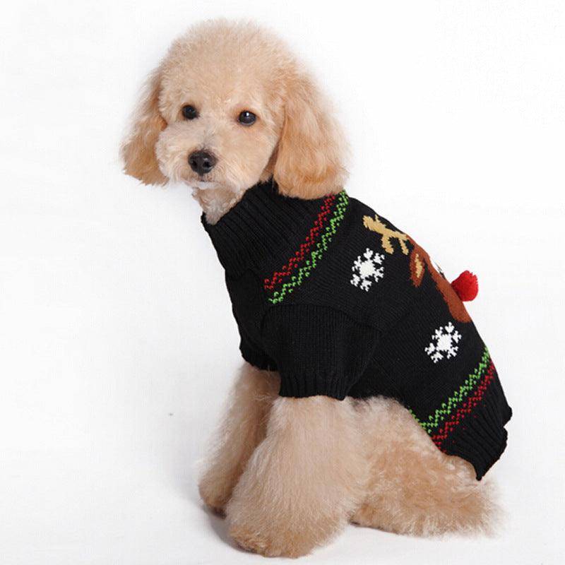 Festive Poinsettias Pet Sweater