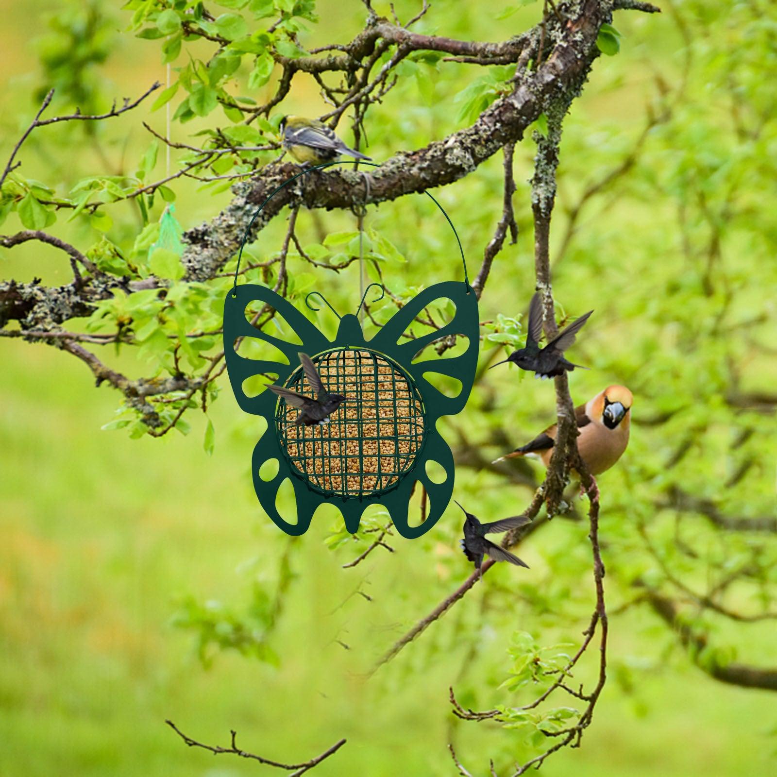 Modern And Simple Iron Hanging Bird Feeder