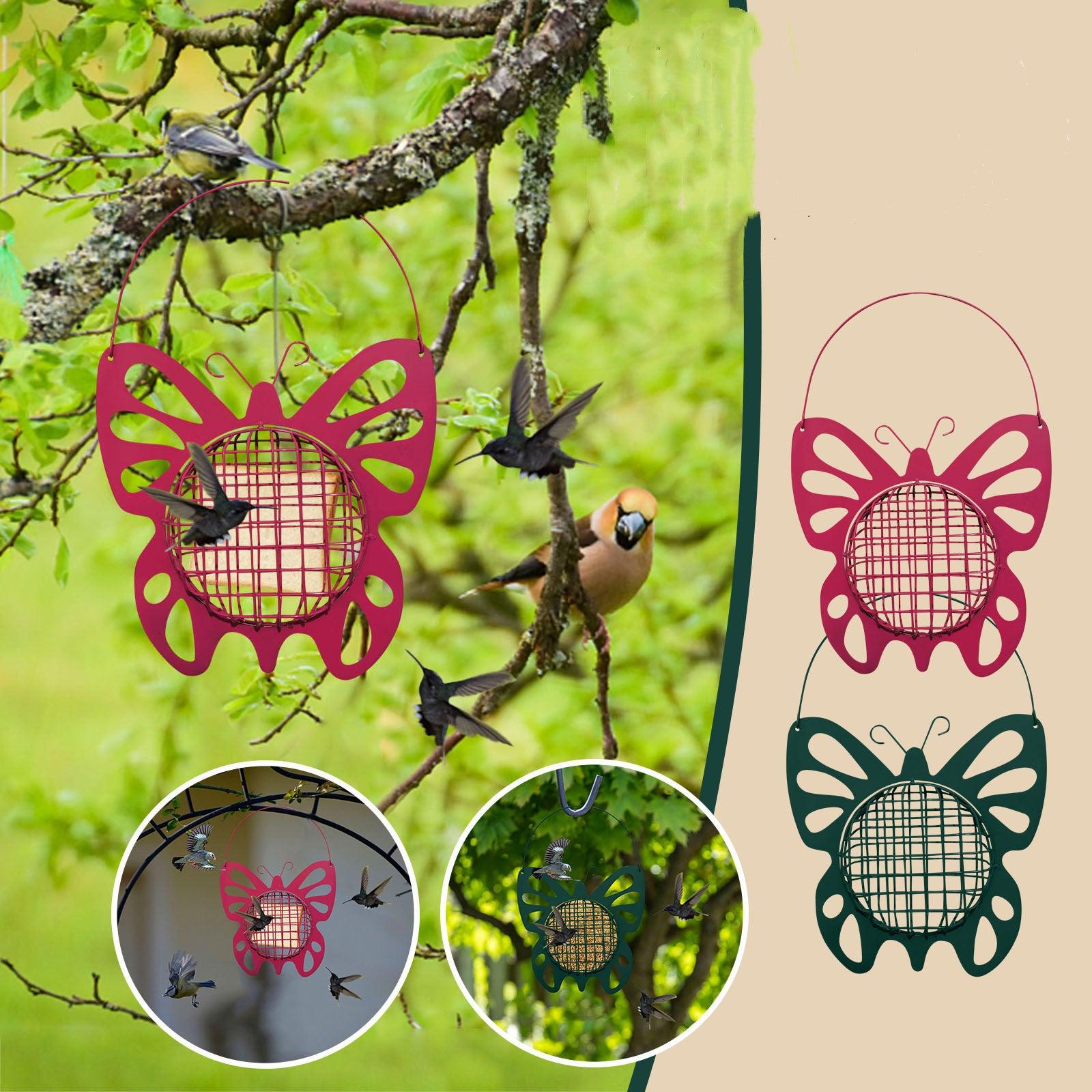 Modern And Simple Iron Hanging Bird Feeder