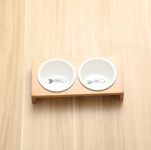 Ceramic Cat Dog Feeder Bowls