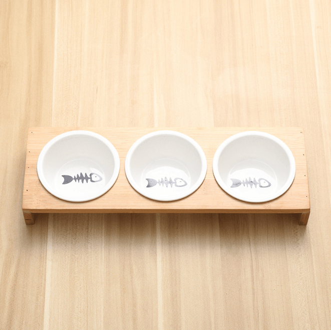 Ceramic Cat Dog Feeder Bowls