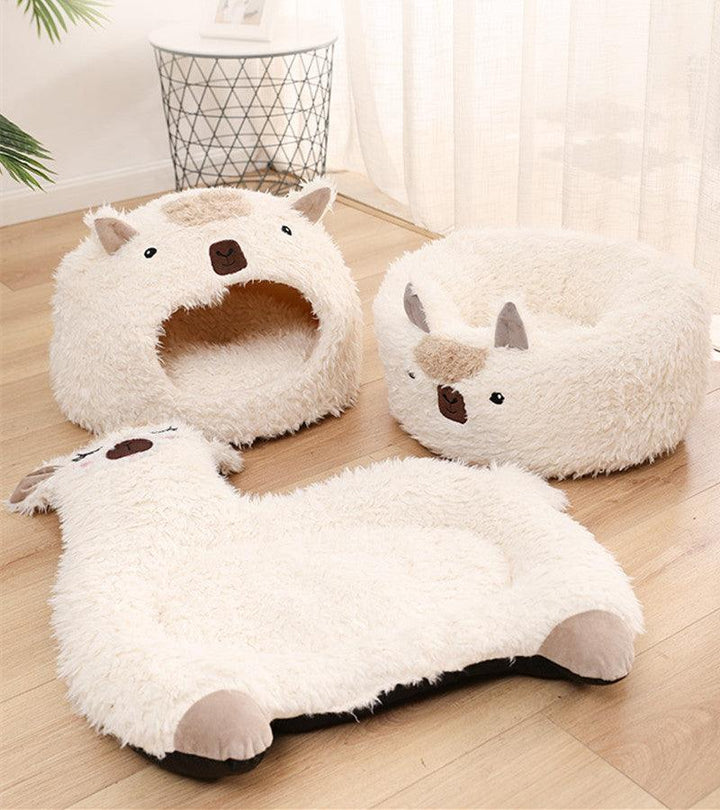 Luxury Alpaca Plush Pet Bed