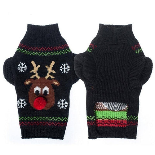 Festive Poinsettias Pet Sweater