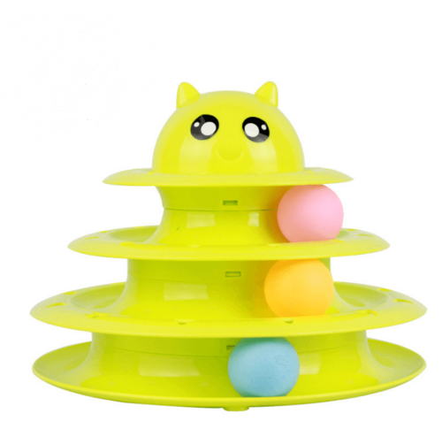Three-Tier Cat Tower With Rotating Ball Toy