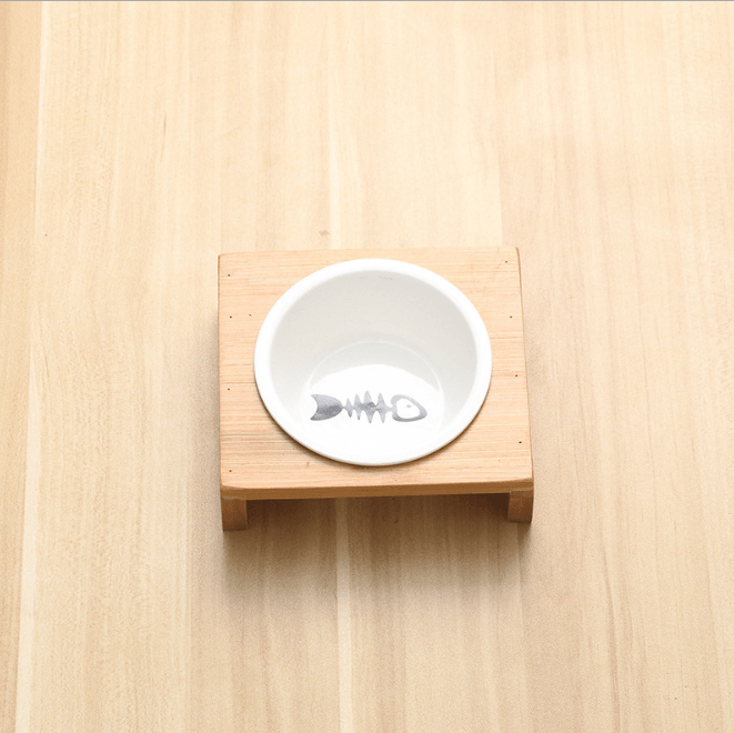 Ceramic Cat Dog Feeder Bowls