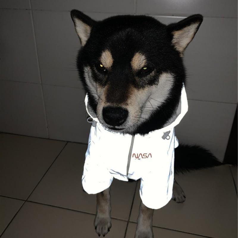 Reflective Space Suit Pet Raincoat