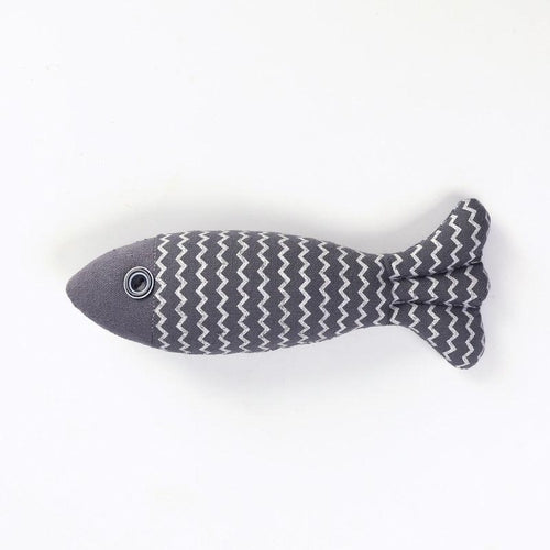 Linen Fish Pillow Cat Toy