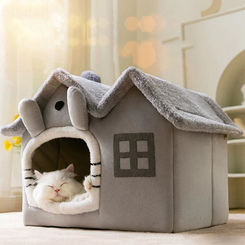 Removable Roof Plush Pet Kennel