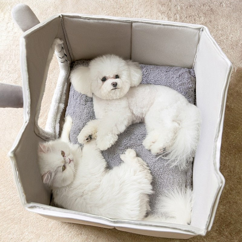 Removable Roof Plush Pet Kennel