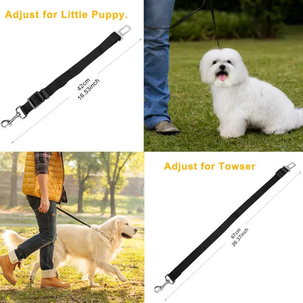 2Pcs Pet Dog Seat Belt Leash