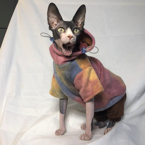Pet Tie-Dye Hooded Sweater