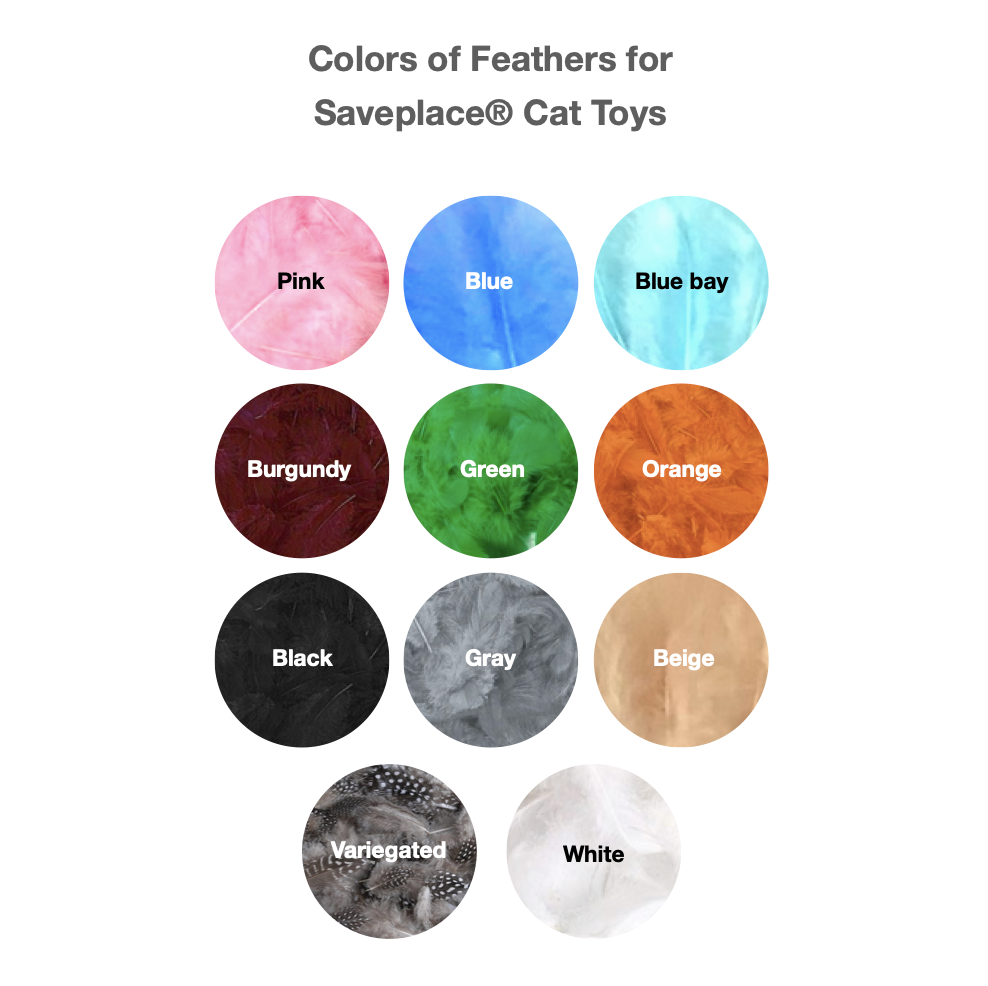 Cat Toy various Colors Feathers