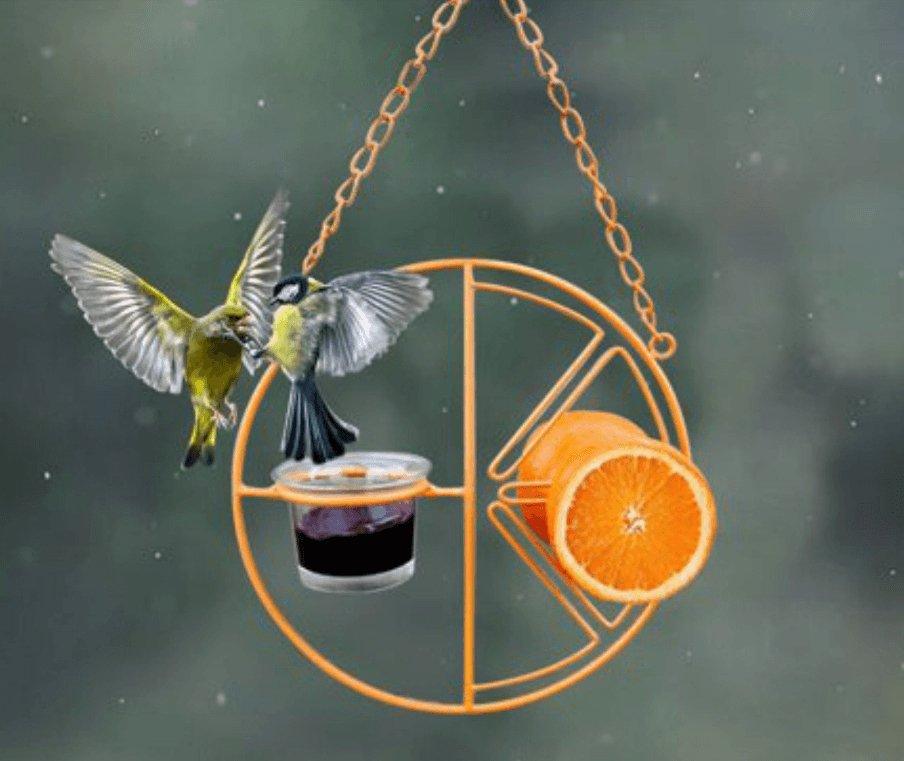 Deluxe Metal Swing Bird Feeder