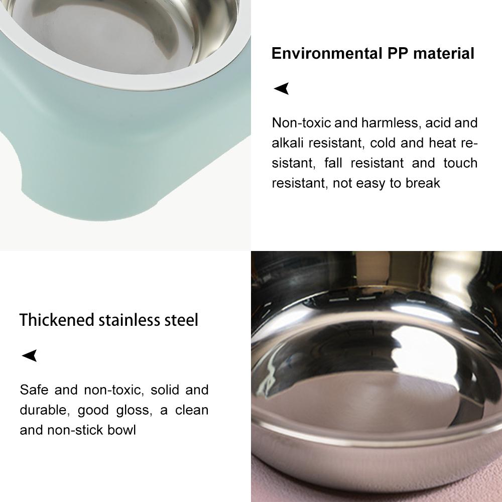Cat Pet Feeding Double Bowl