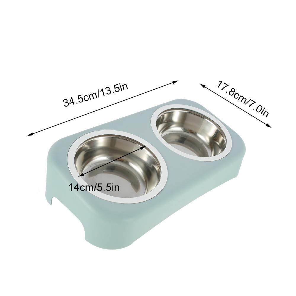 Cat Pet Feeding Double Bowl